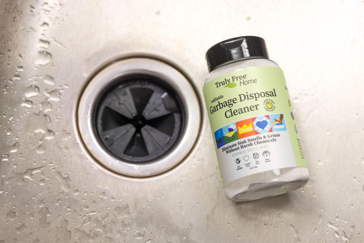TFH garbage disposal cleaner dispenser in sink