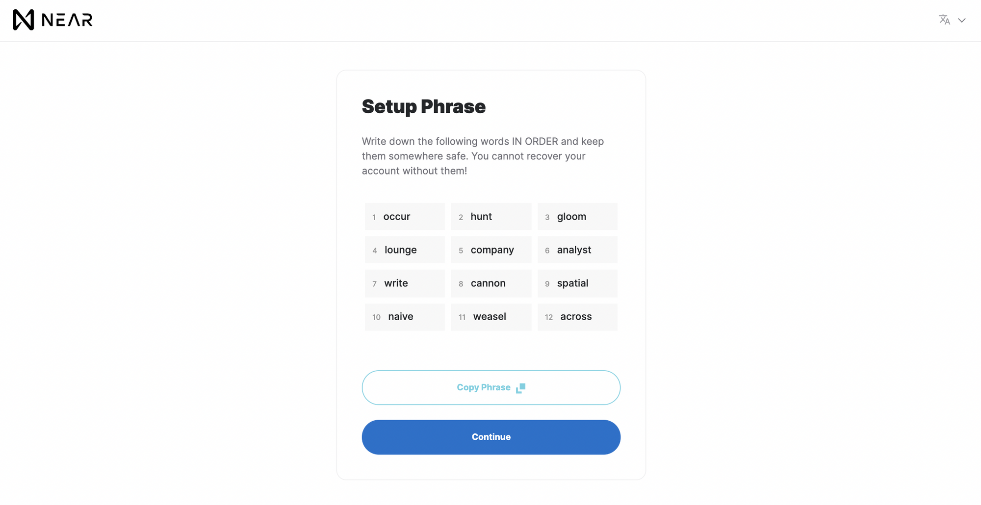 Seed Passphrase recovery method