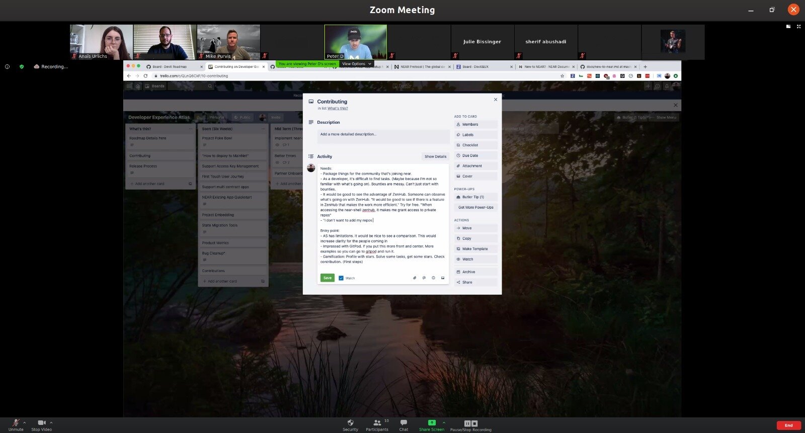 screenshot engineering contributor call