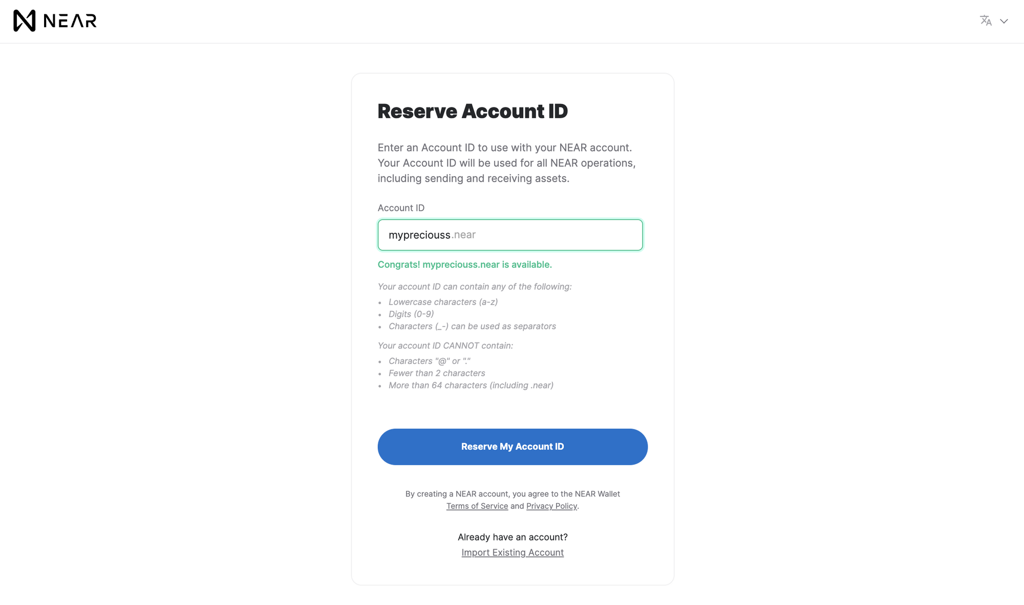Select your wallet address
