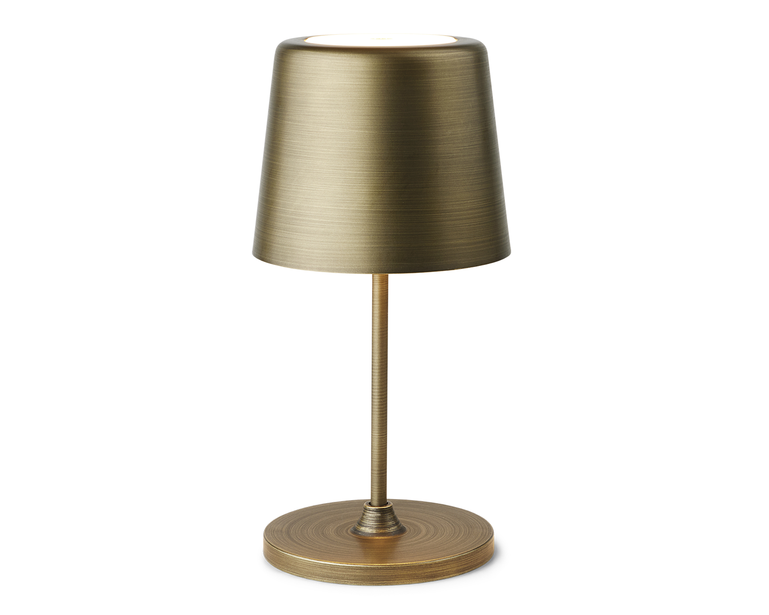 Lumen batteri bordlampe i antik med 3 lysniveauer