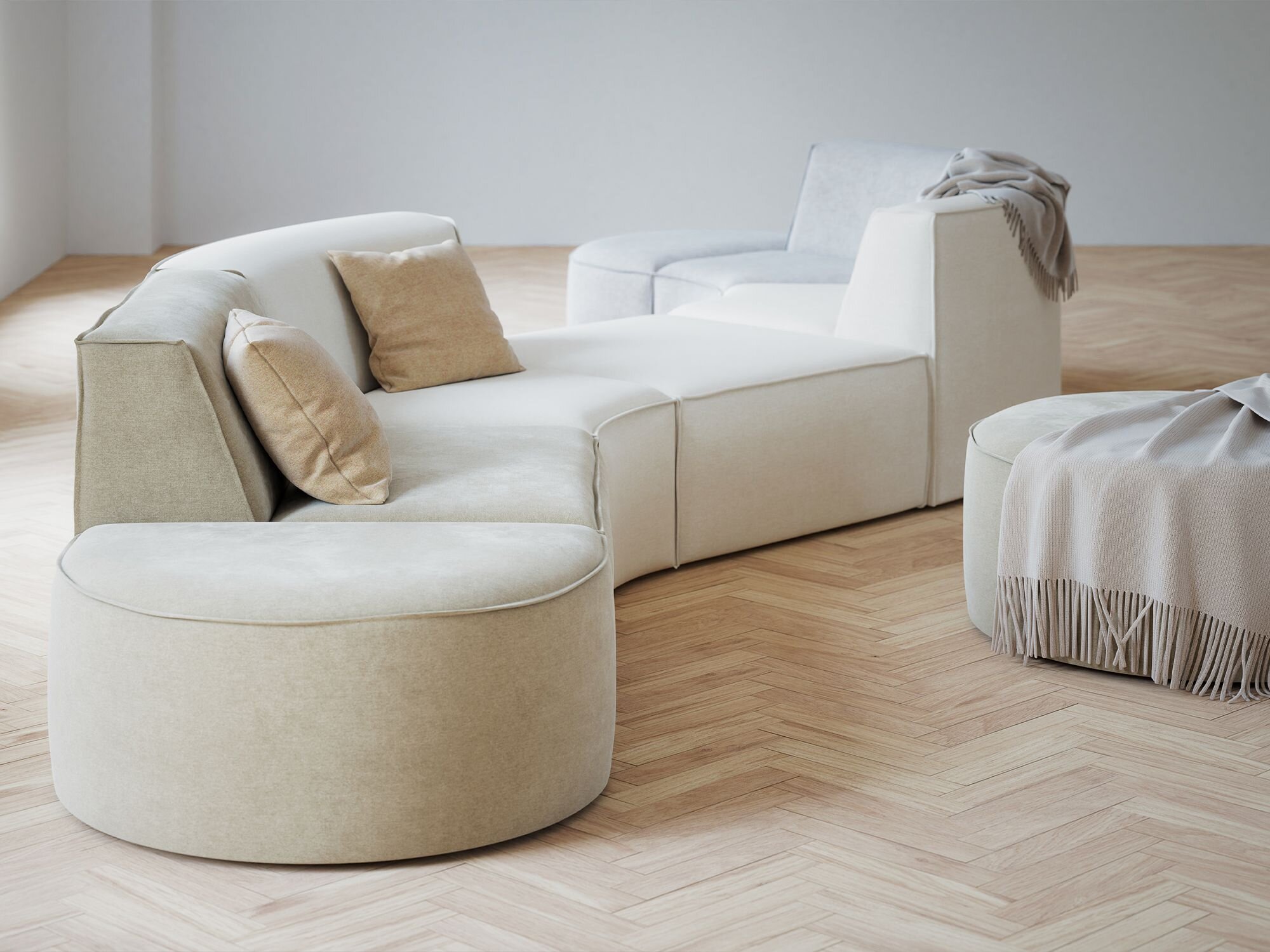 Snoet Quadrato modulsofa opstilling i stue