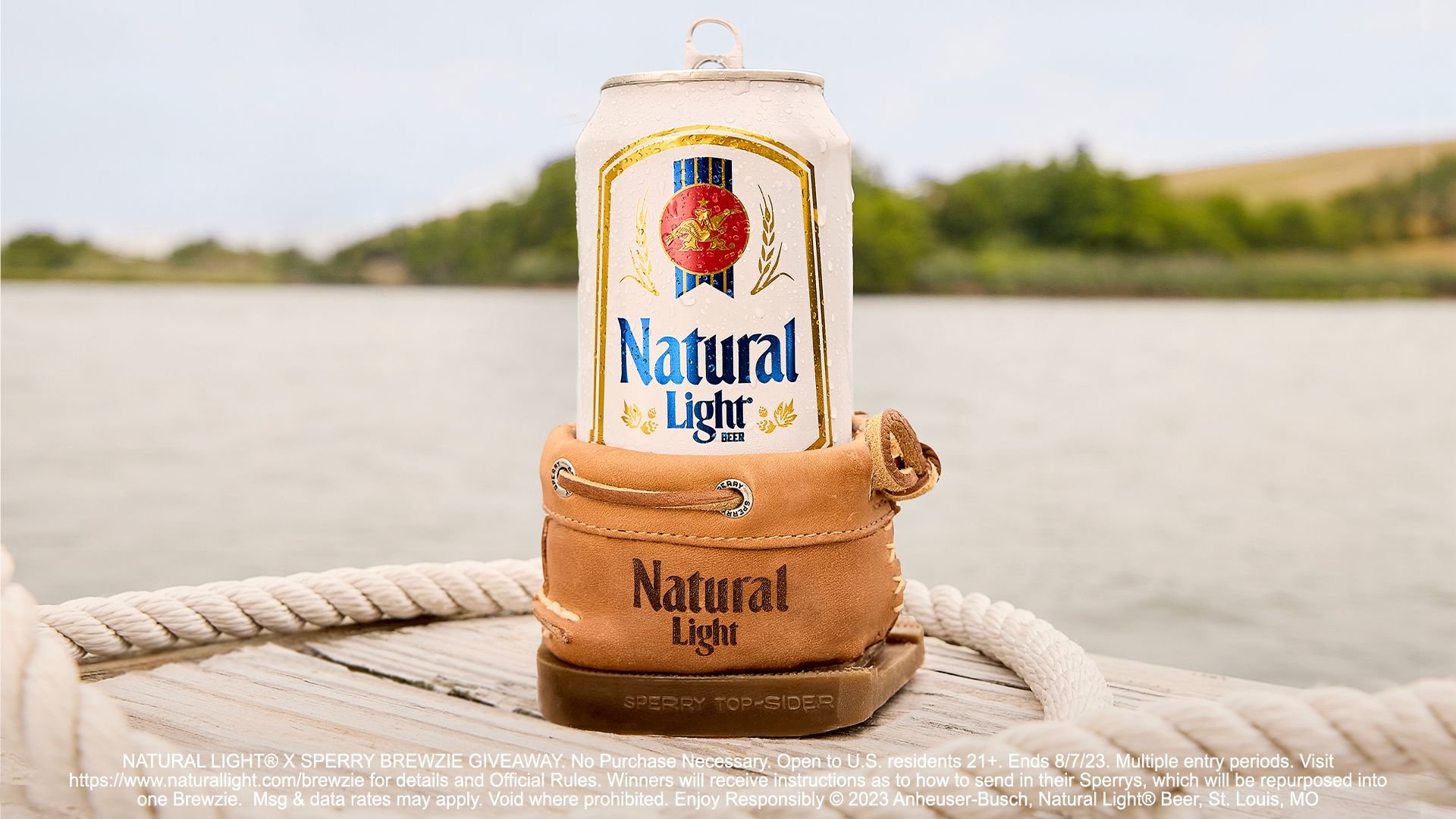 ALL CANS ON DECK!  Introducing THE BREWZIE: Bridging the worlds of Natural Light & Sperry, one sturdy step at a time 