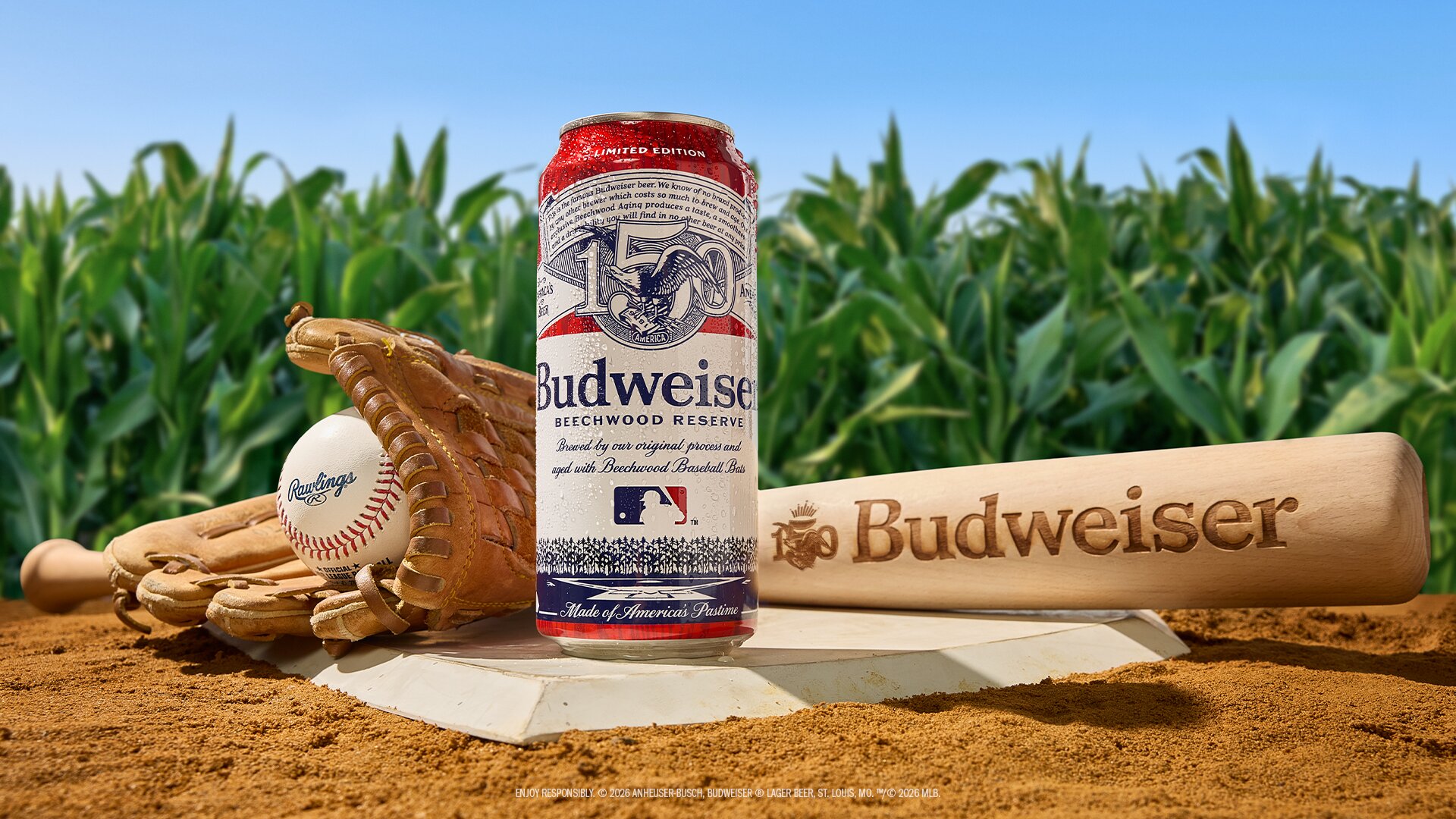 Budweiser Unveils Beechwood Reserve, a Brew Aged with MLB-Authenticated Beechwood Baseball Bats to Celebrate the 2026 MLB at Field of Dreams Game 