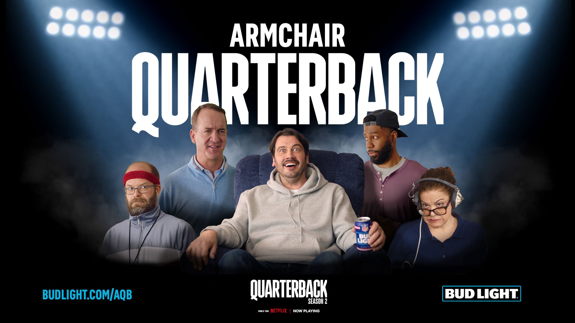 BUD LIGHT TEAMS UP WITH NETFLIX, OMAHA PRODUCTIONS AND PEYTON MANNING TO RELEASE NEW SOCIAL PARODY “ARMCHAIR QUARTERBACK” AS NETFLIX’S “QUARTERBACK” SERIES RETURNS FOR SEASON 2