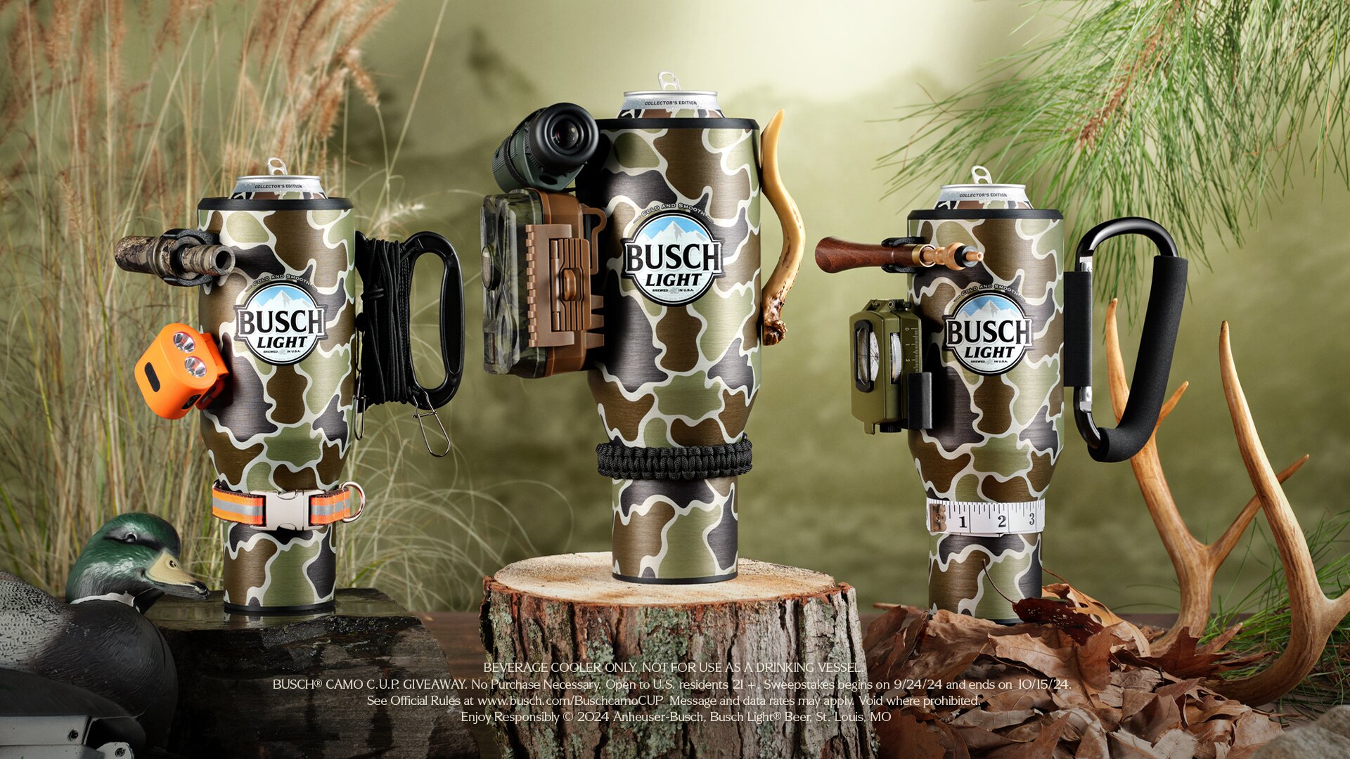 Big, Oversized Cups? Busch Light Is Game. Introducing The Busch Light Camo C.U.P. (Can Utility Pieces) Collection