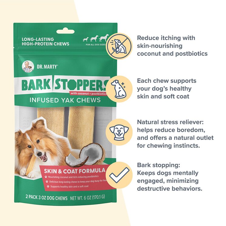 Image of Bark Stoppers Skin & Coat Formula product benefits