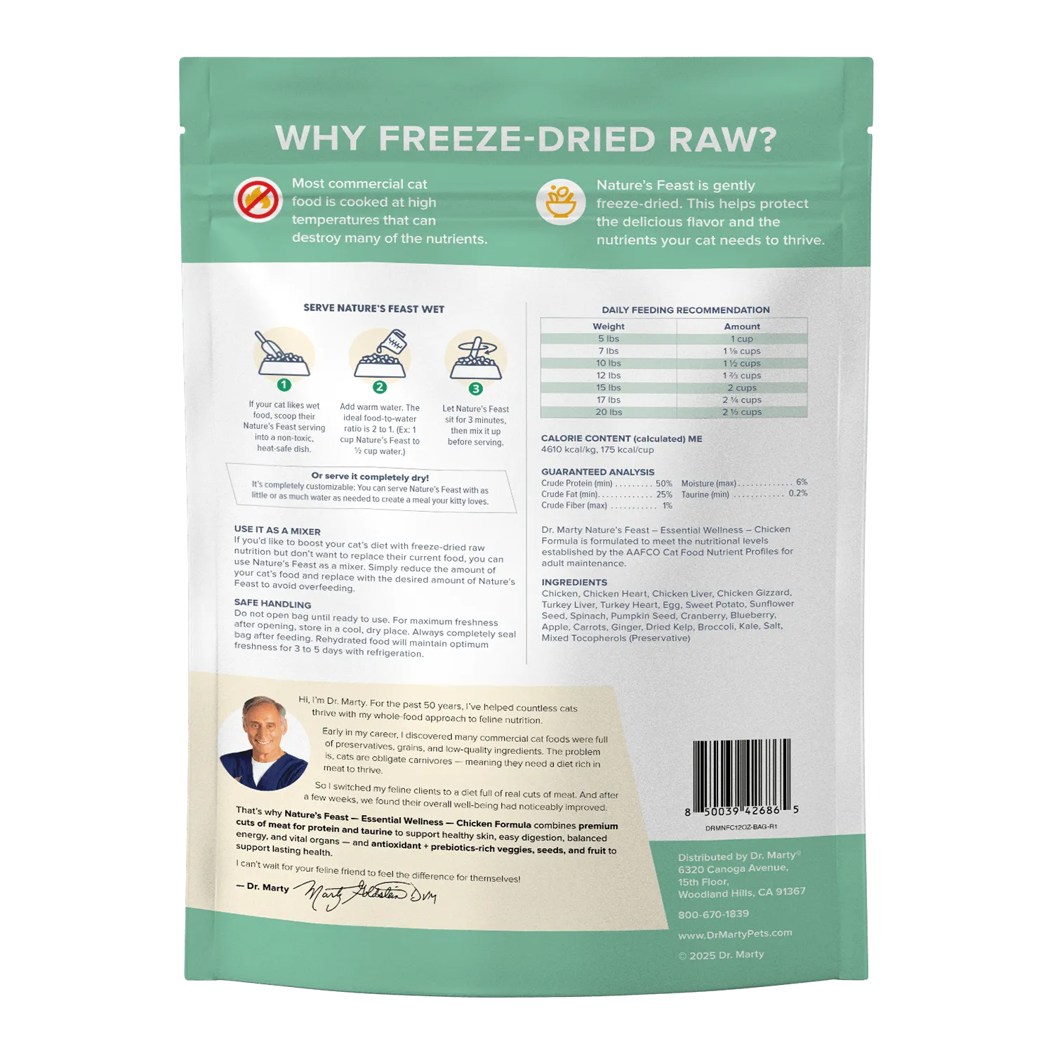 Image of Nature's Feast Essential Wellness – Chicken (rear view)