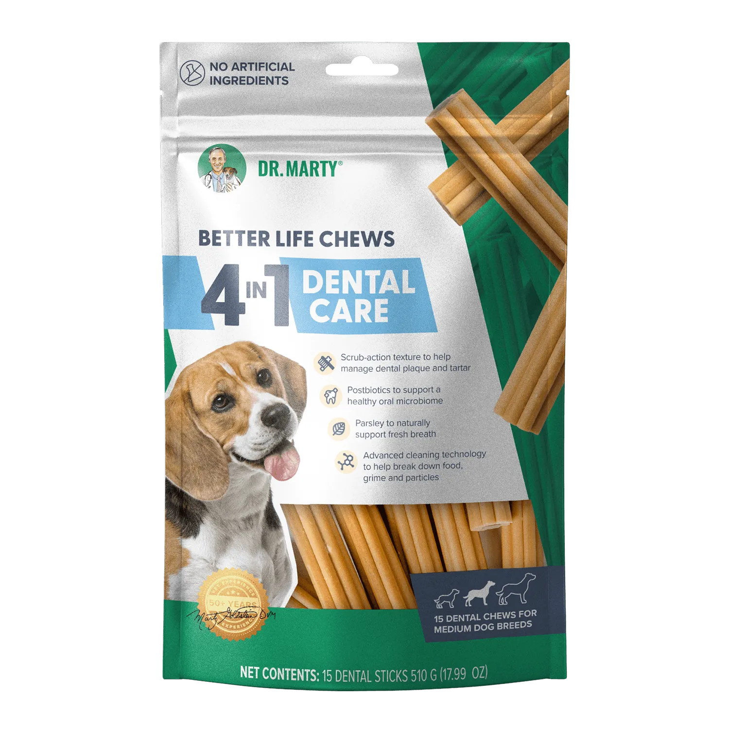 Image of Better Life Chews 4-in-1 Dental Care (for medium-sized dogs)