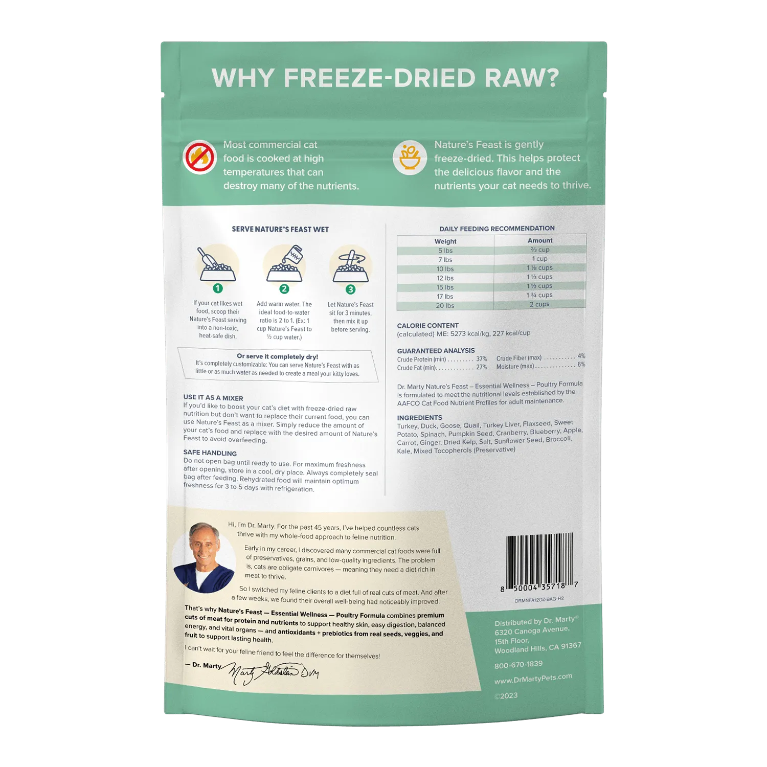 Image of Nature's Feast Essential Wellness – Poultry (rear view)