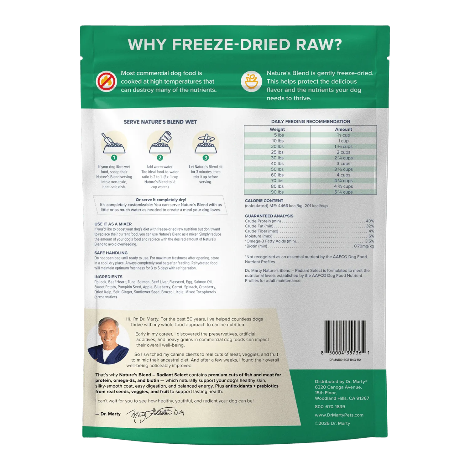 Image of Nature's Blend Radiant Select (rear view)