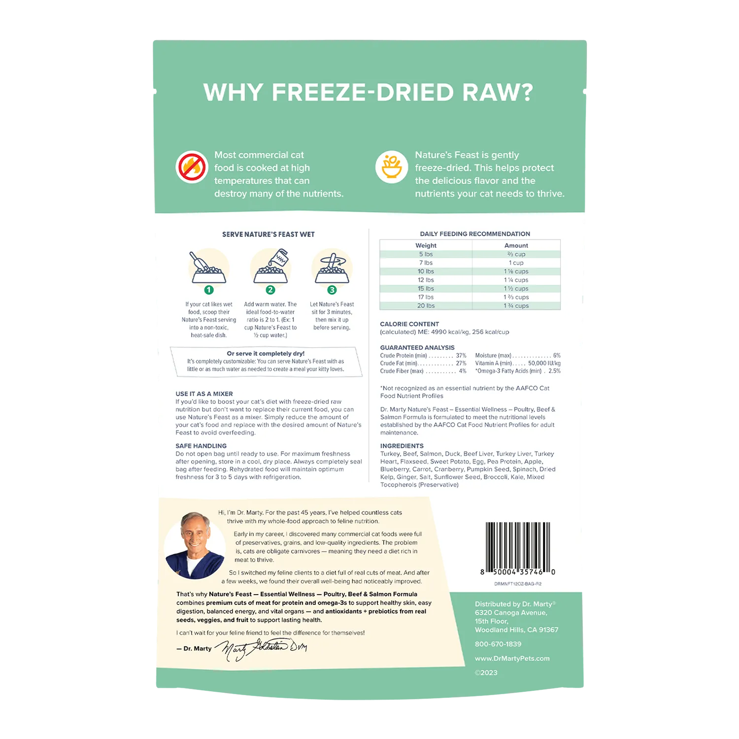 Image of Nature's Feast Essential Wellness – Poultry, Beef & Salmon (rear view)