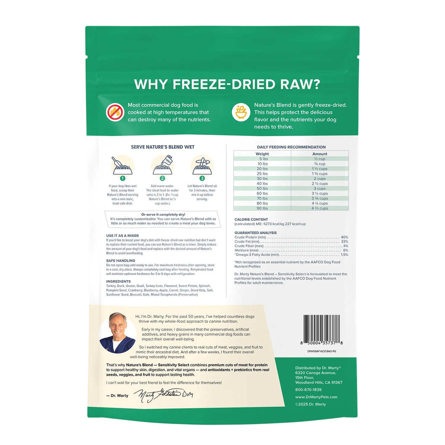 Image of Nature's Blend Sensitivity Select (rear view)