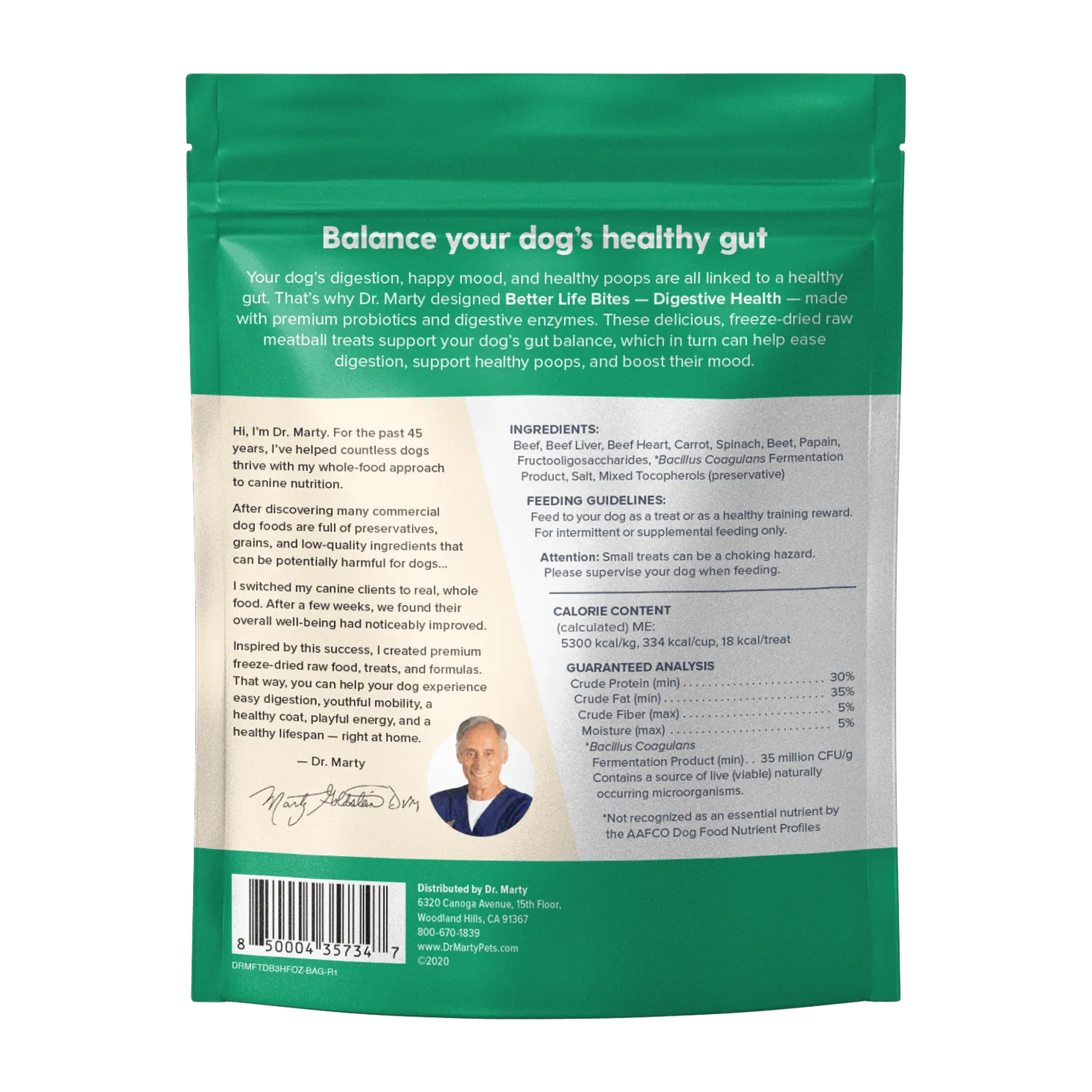 Image of Better Life Bites - Digestive Health (rear view)