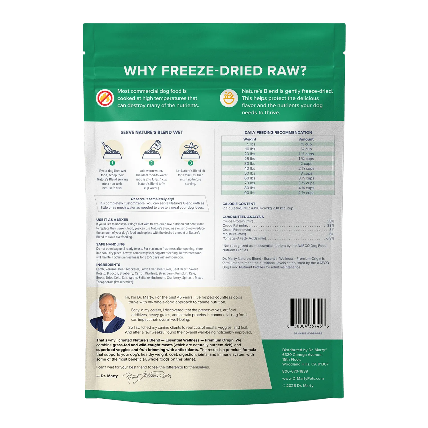 Image of Nature's Blend Essential Wellness Premium Origin (rear view)