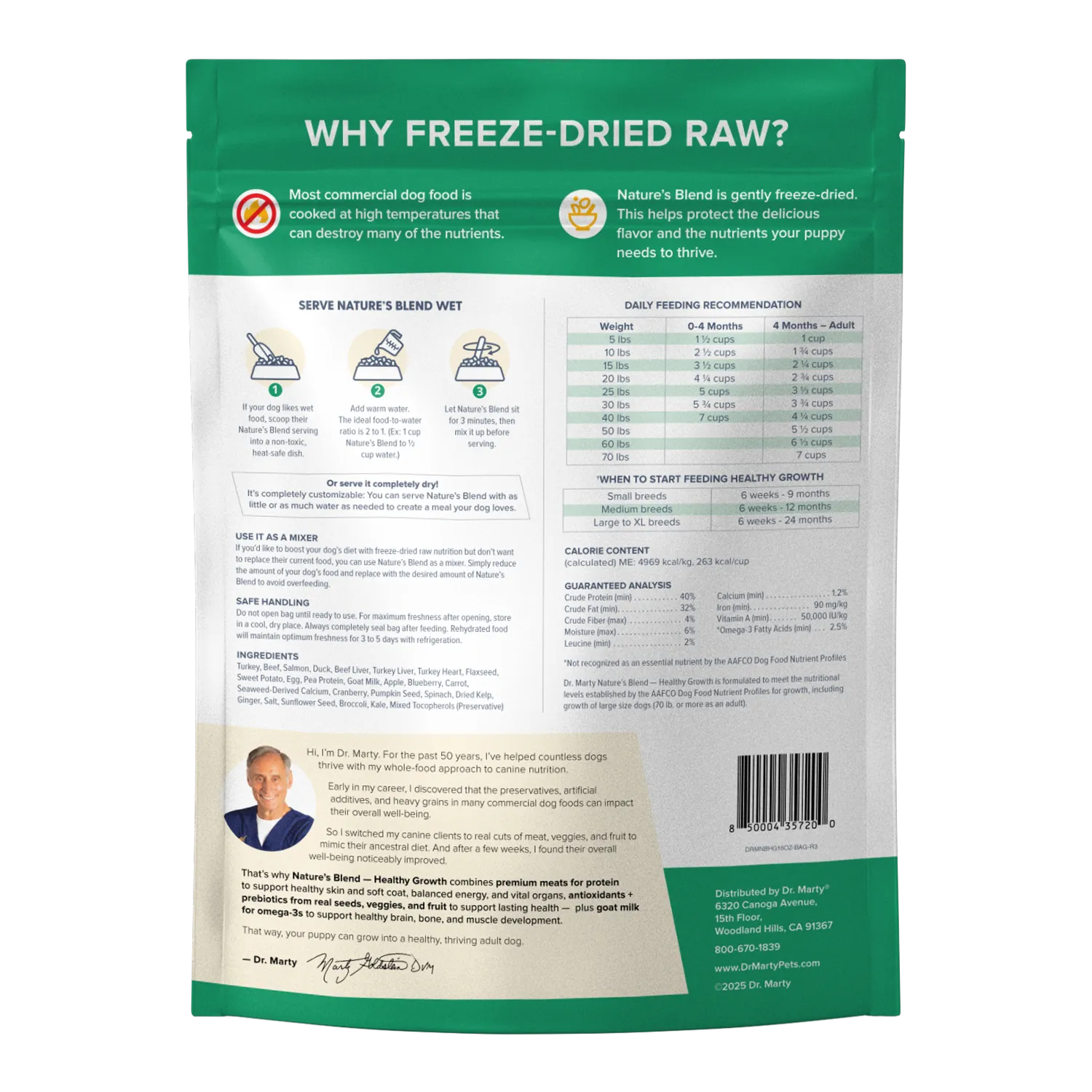 Image of Nature's Blend Healthy Growth (rear view)