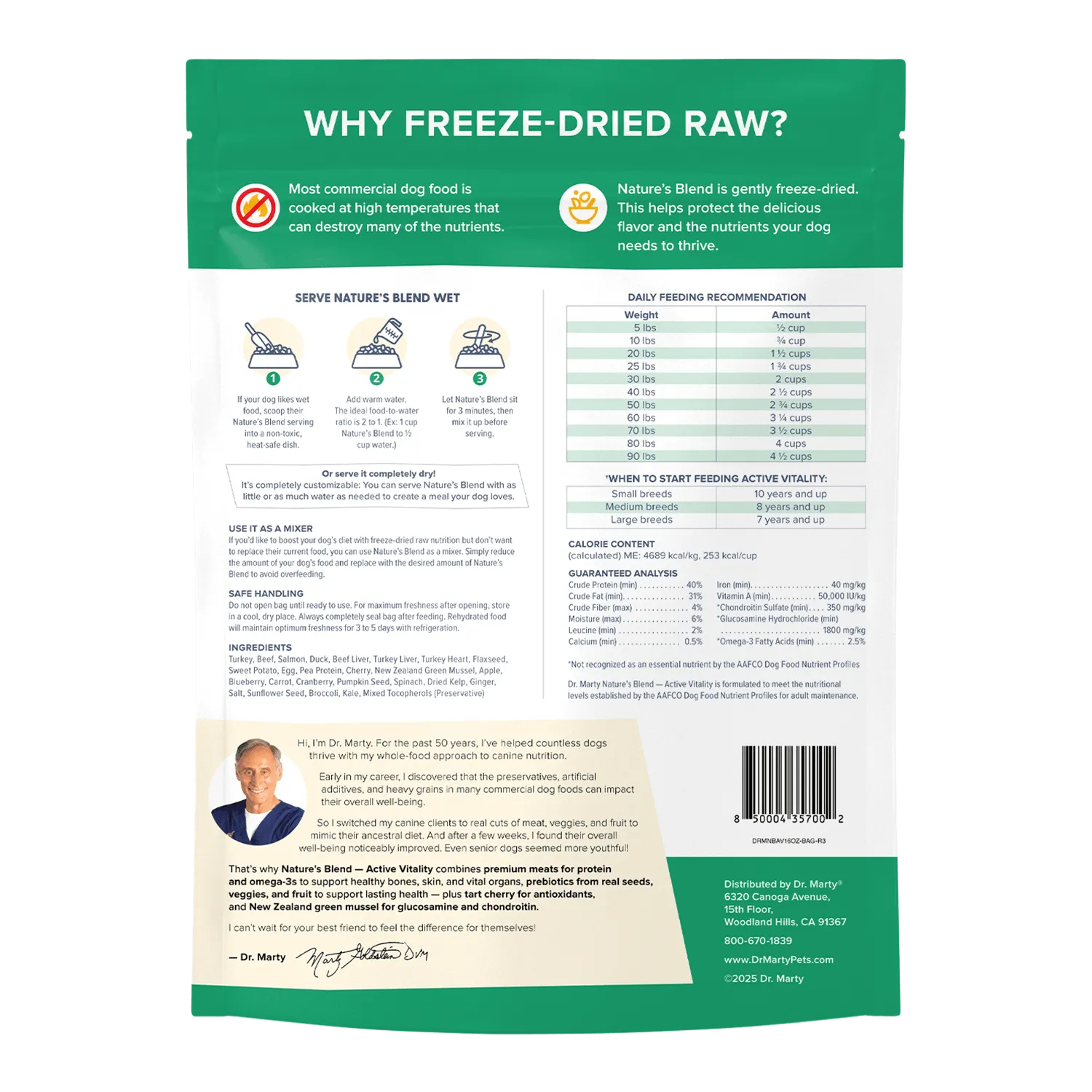 Image of Nature's Blend Active Vitality (rear view)