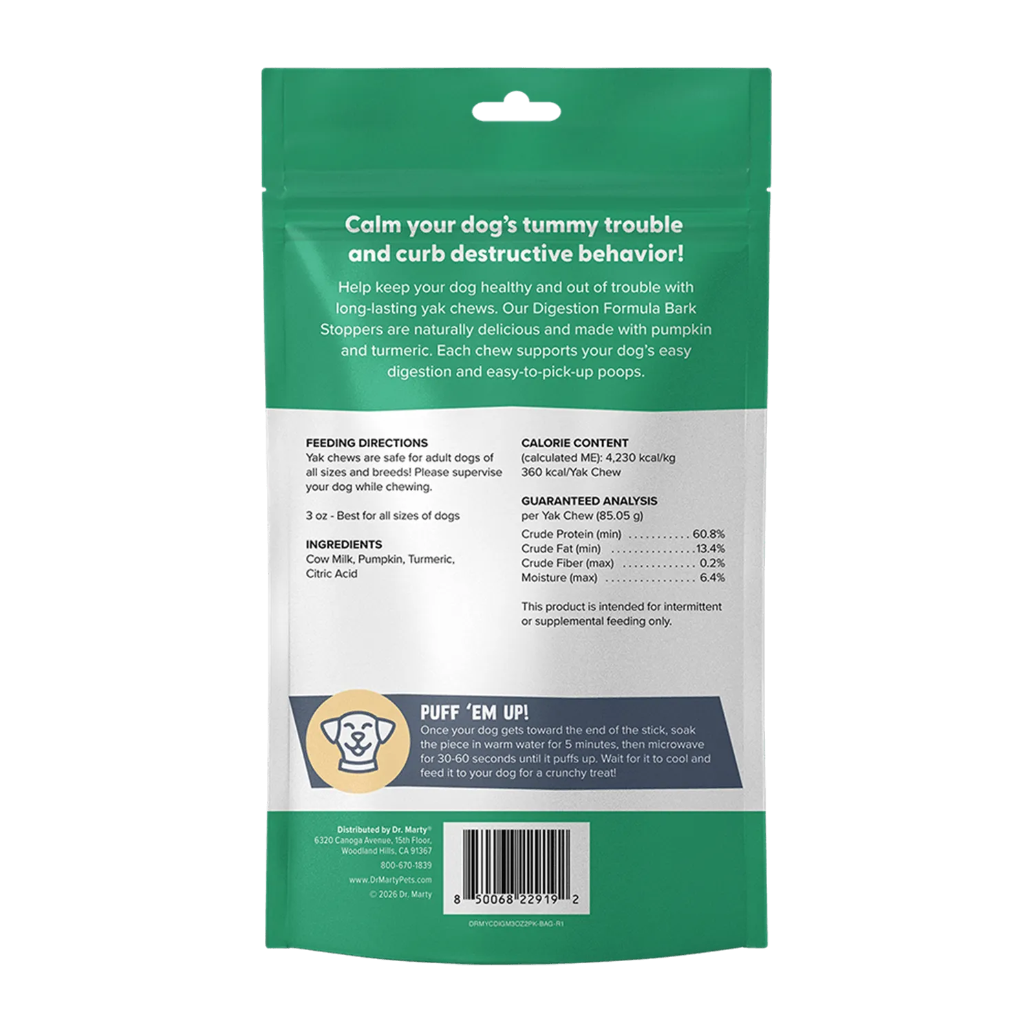 Image of Bark Stoppers Digestion Formula (rear view)