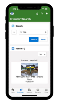 mobile view of Anvil Pro inventory manager