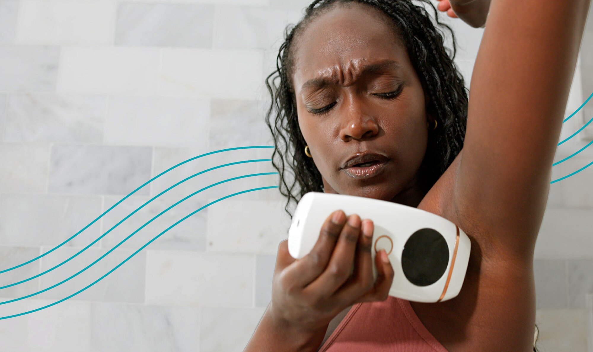 Underarm laser hair removal treatment