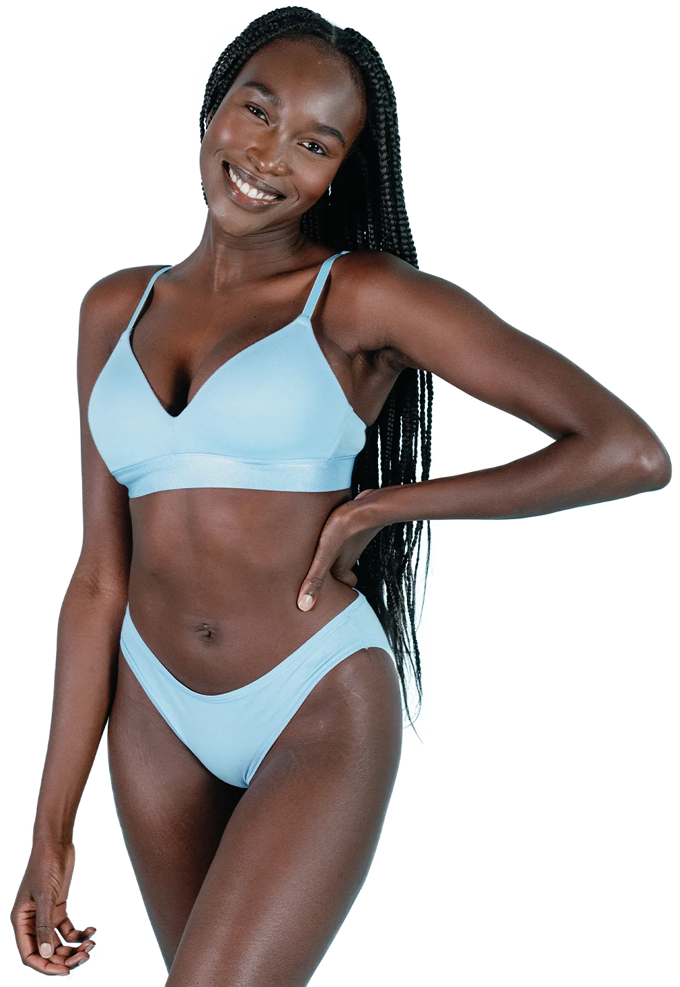 Person holding their legs up in the air while lying on their back out of the frame of the camera