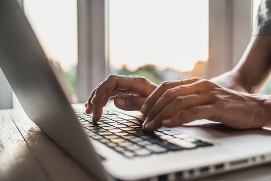 someone using a laptop