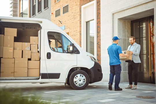 someone receiving a delivery