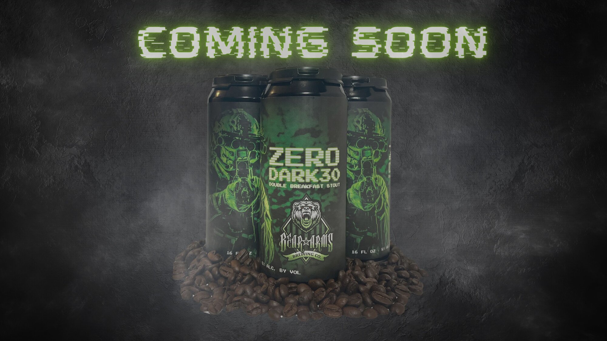Zero Dark 30 Coming Soon, foggy foreground with Zero Dark 30 can in the background