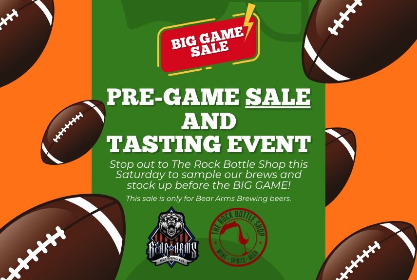 Football Pre Game Sale at The Rock Bottle Shop