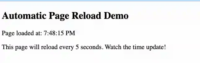 Javascript reload demo 1