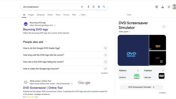 Google Tricks DVD Screensaver