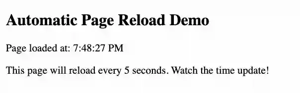 Javascript reload demo 3