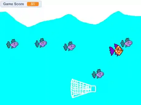 Scratch Game featuring fish and nets