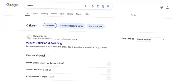 Google Tricks - Askew