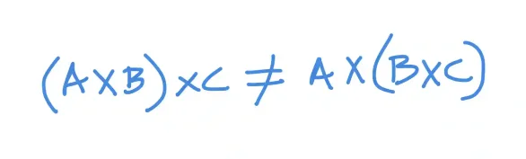 Cartesian product is not associative