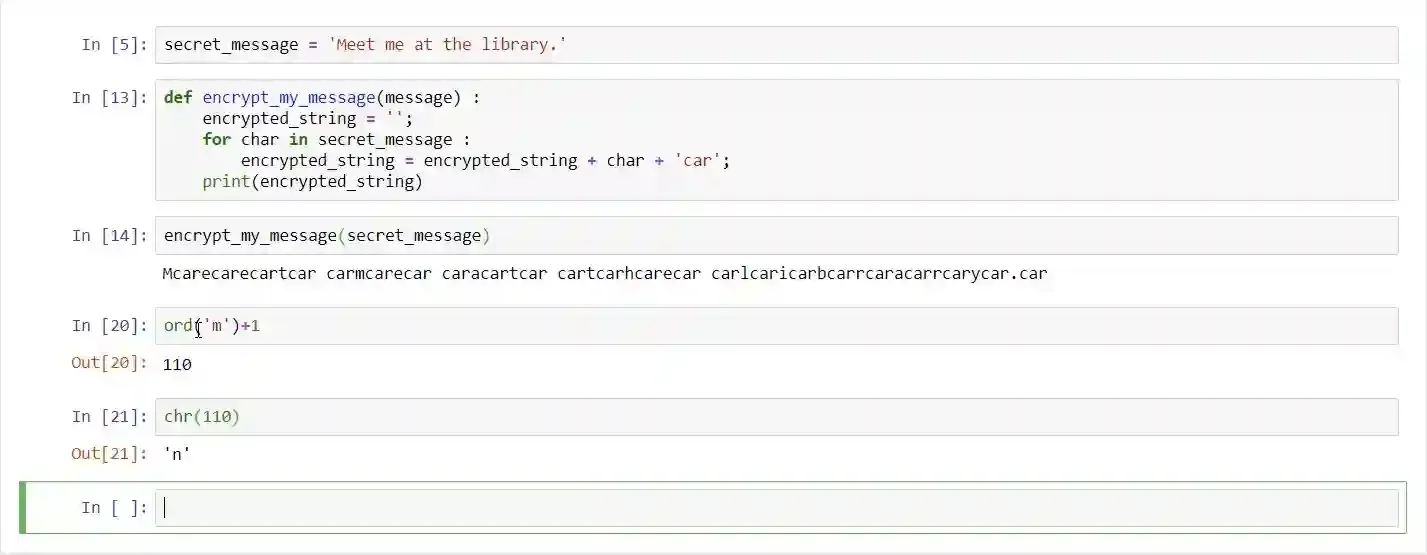 Python ord char functions