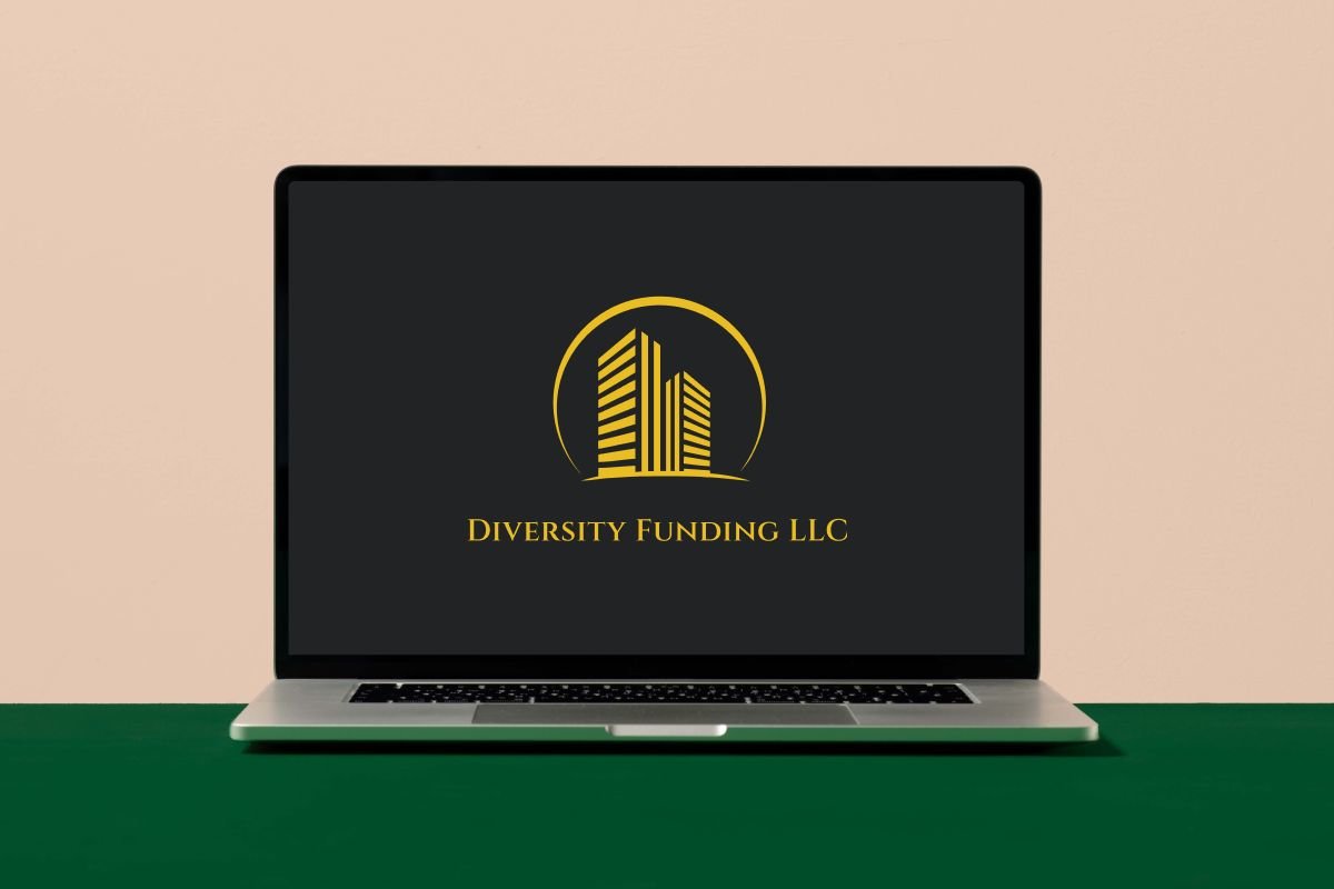Diversity Funding logo on lap top - jayda lynn