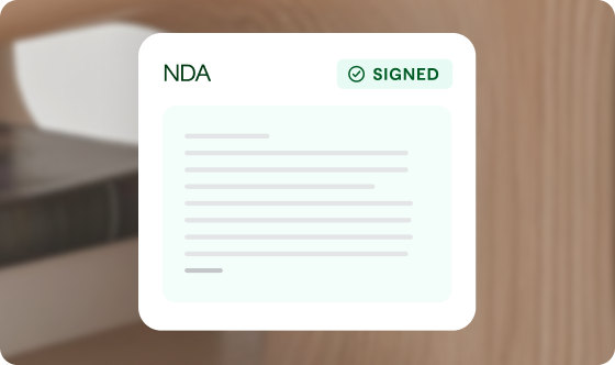 Receive the signed agreement, and you’re ready to get started 