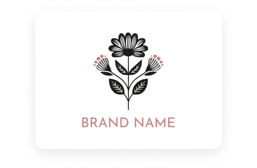 black flower logo
