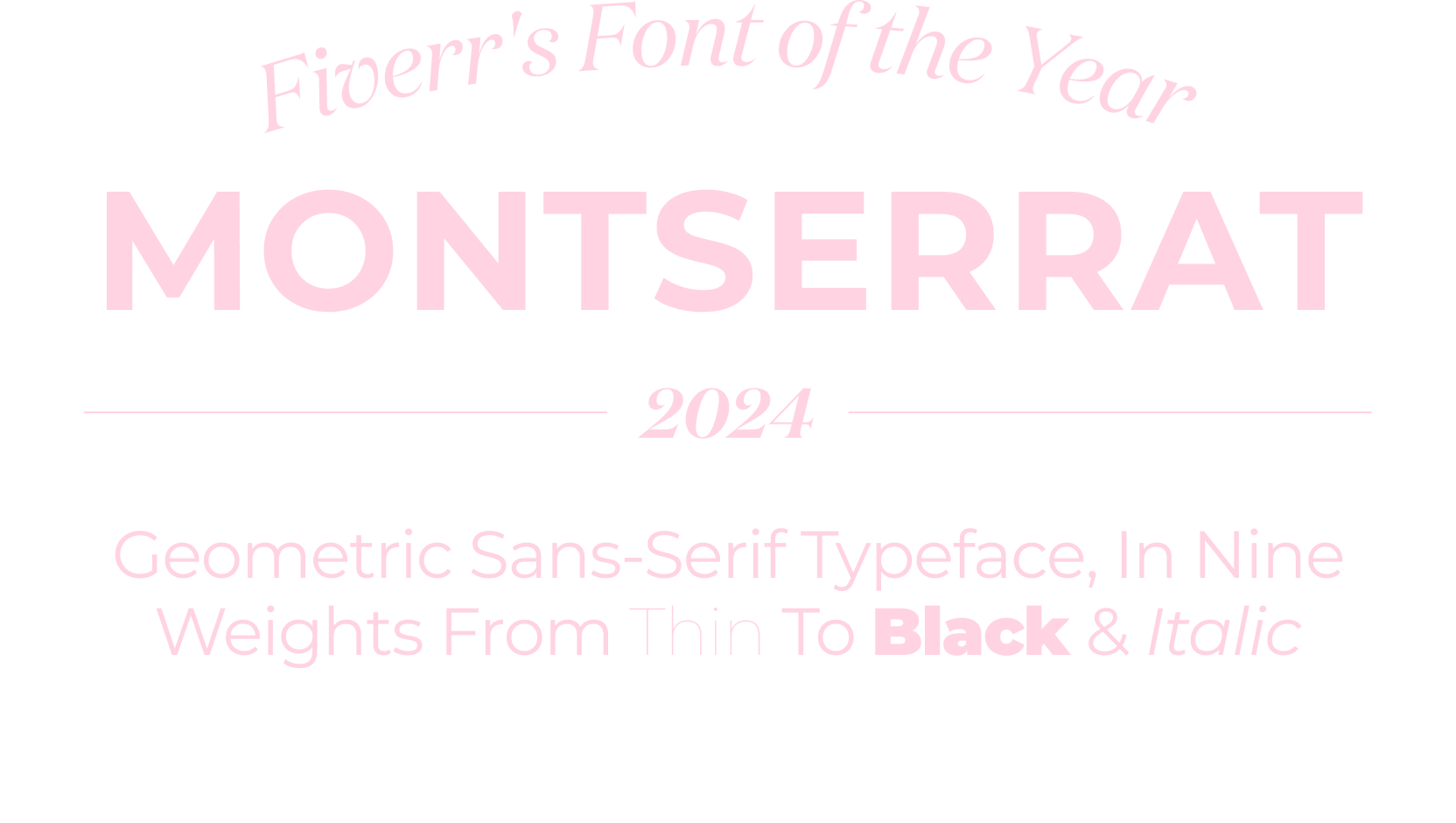 font of the year montserrat - fiverr logo maker
