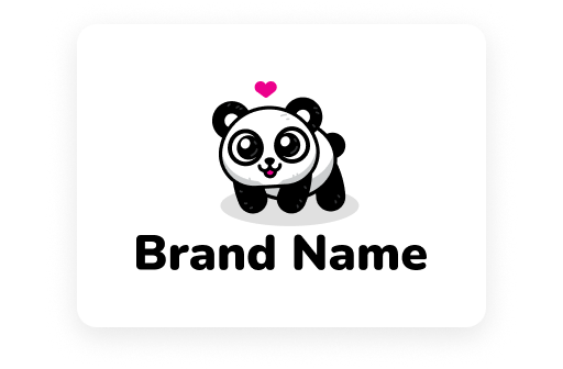cute cartoon panda logo