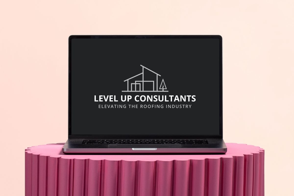 Level Up logo on lap top - Mandy McIntyre