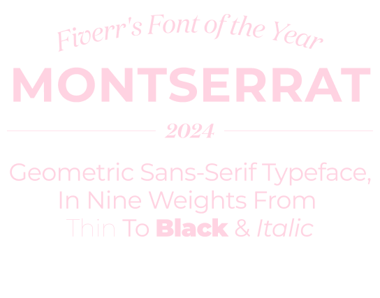 fiverr logo maker font of the year montserrat