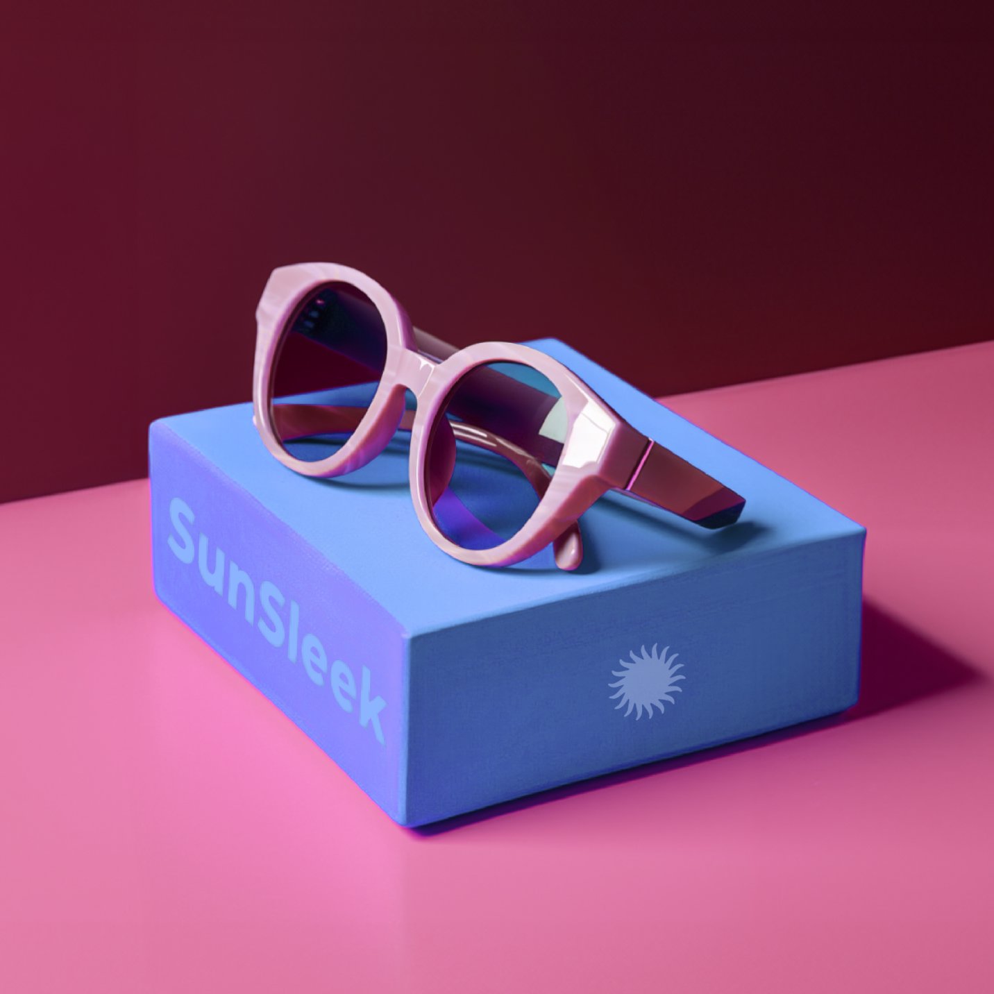 sunglasses product design with montserrat font