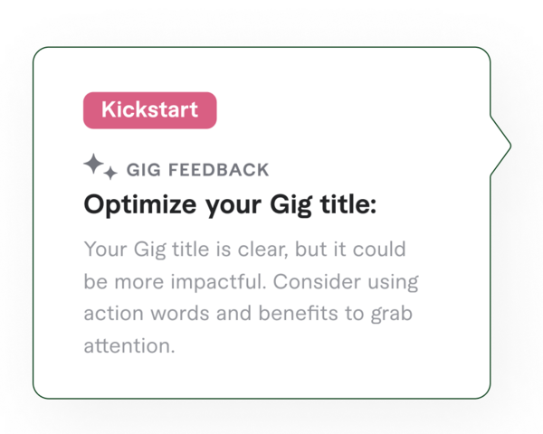 Kickstart AI-powered feedback by Fiverr Neo