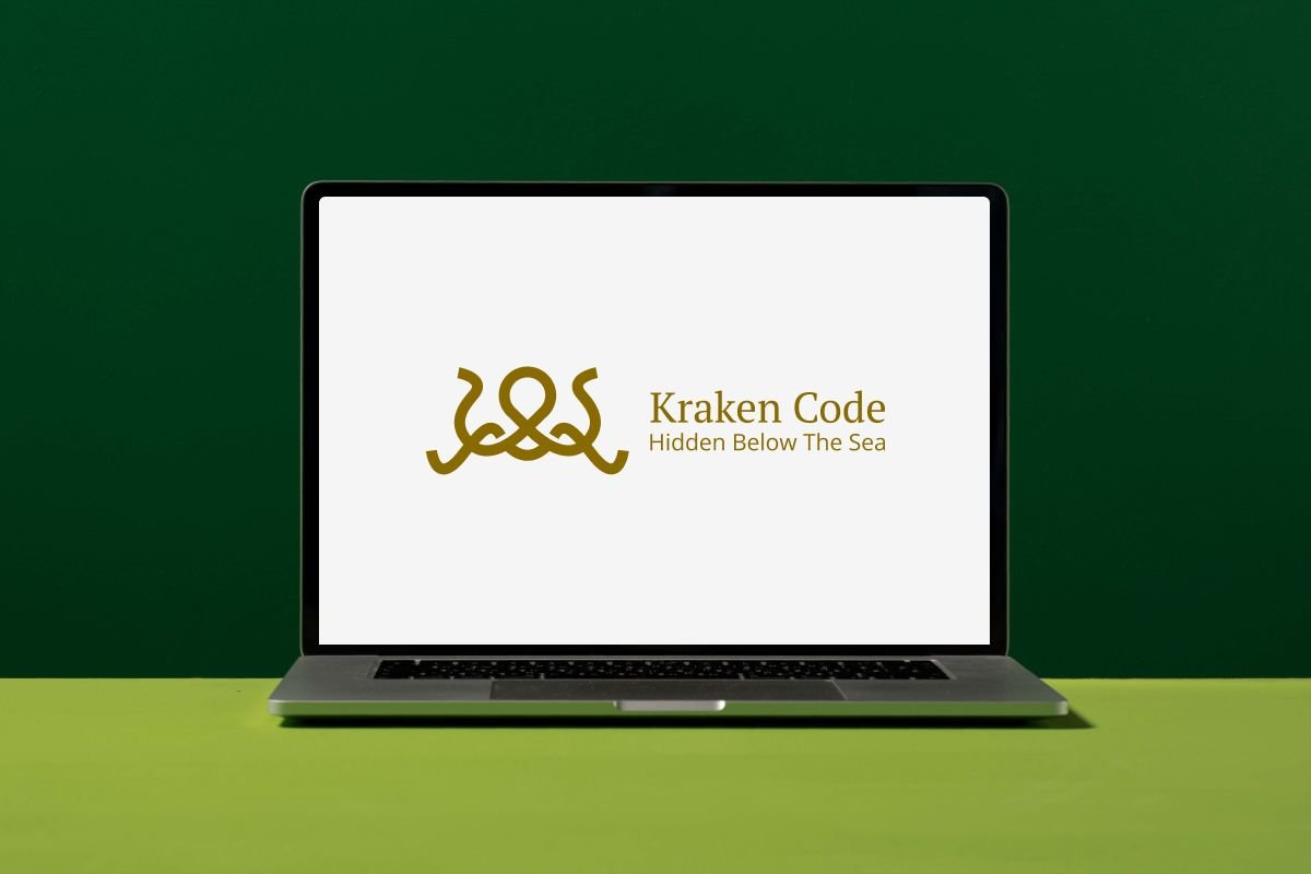 kraken code logo on lap top - spencer rice