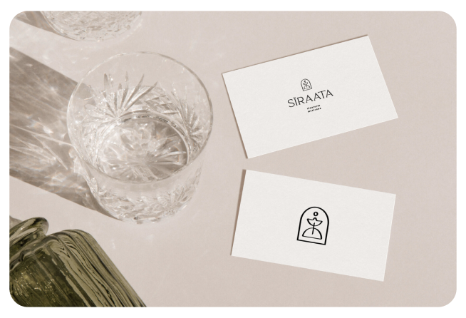 Lara Patricia Fuentes logo on business card