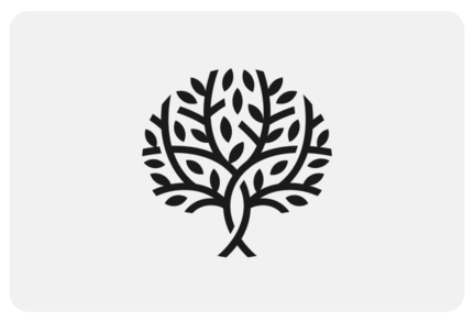 round geometric tree logo
