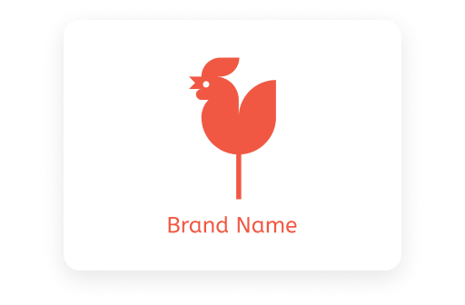 red geometric rooster logo
