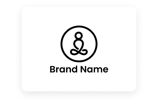round minimalist yoga logo